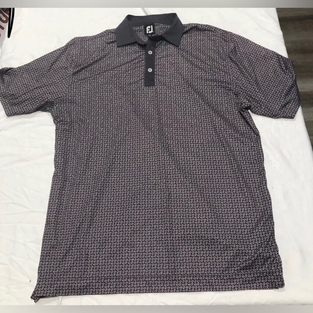 Footjoy Golf Polo Shirt Men’s All Over Print Performance